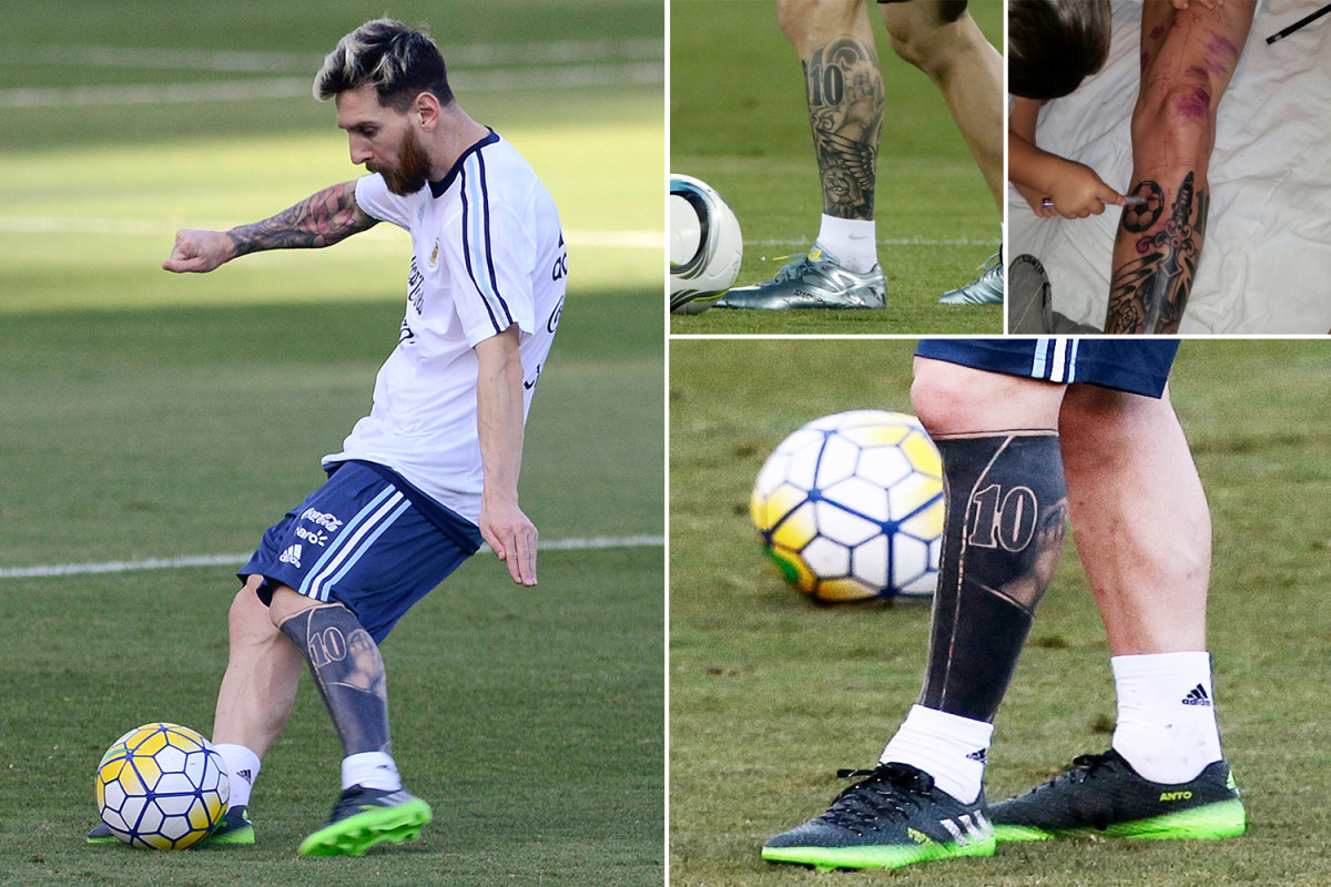 hình xăm trên chân messi hình xăm trên chân messi