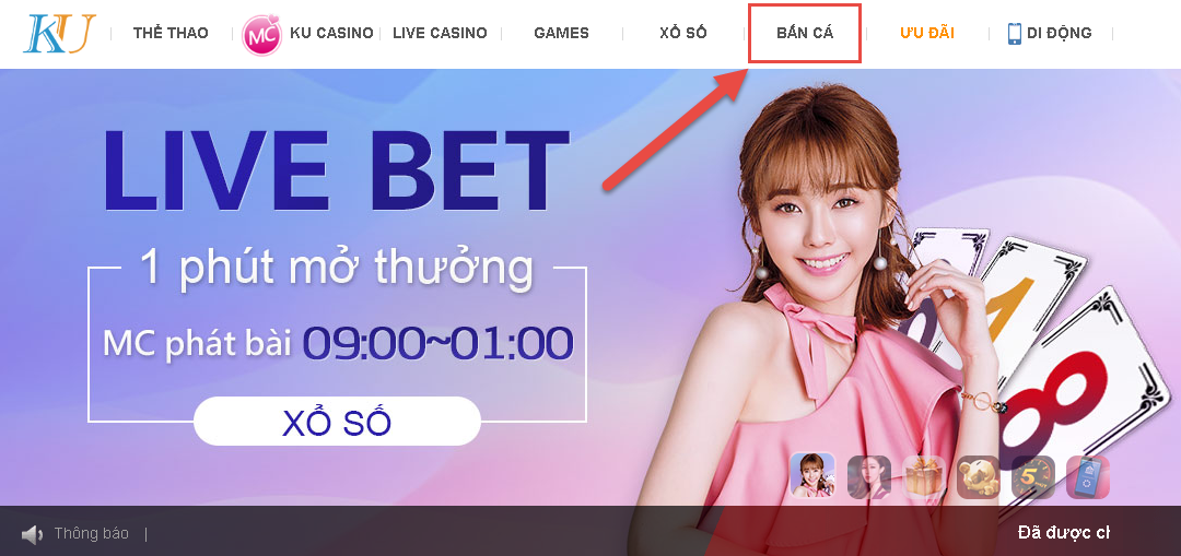 Mô hình giao diện của trang chơi bắn cá Mô hình giao diện của trang chơi bắn cá