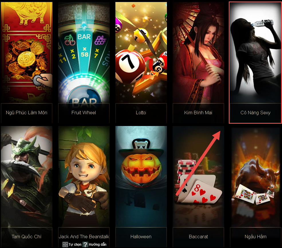 Giao diện vào game cô nàng sexy Giao diện vào game cô nàng sexy